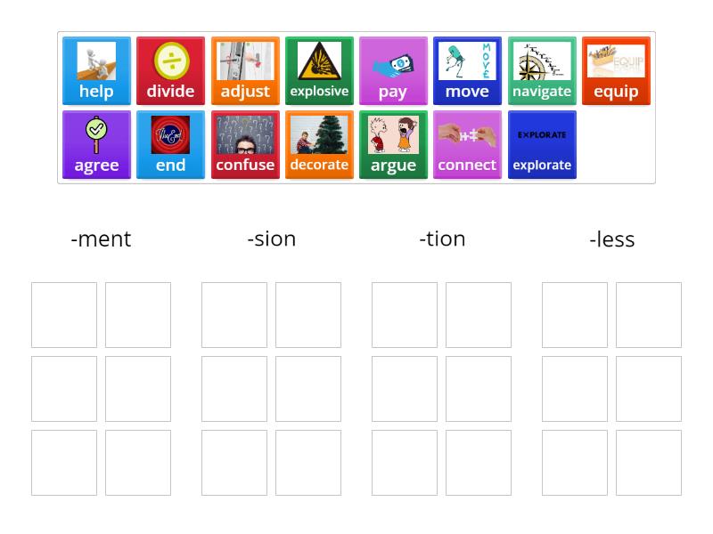 suffixes - Group sort