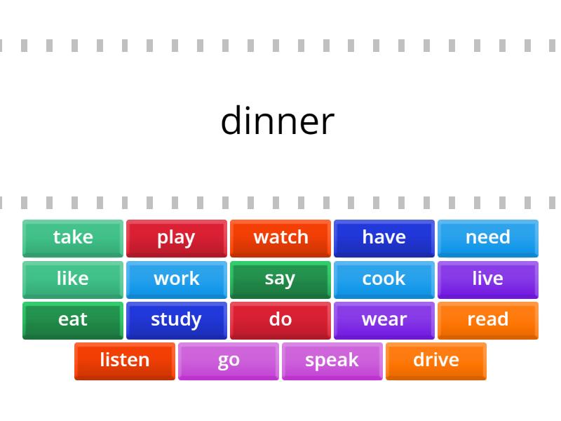 Verb Phrases English File Elementary - Find the match