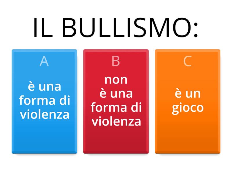 Bullismo E Cyberbullismo - Quiz