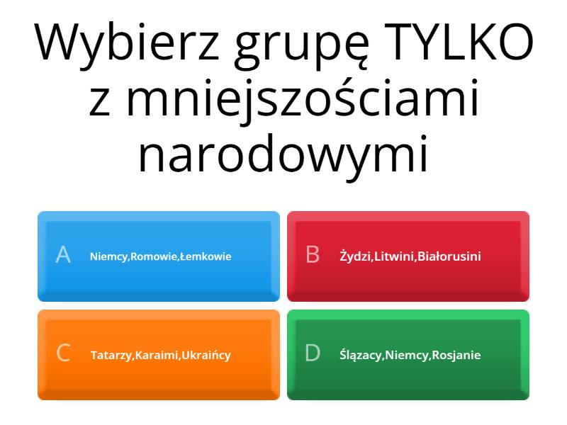 Struktura Narodowościowa Etniczna I Wyznaniowa Klasa 7 Struktura narodowościowa,etniczna i wyznaniowa - Test