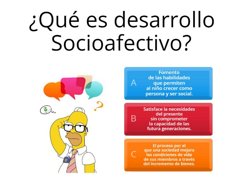 Desarrollo Socioafectivo - Cuestionario