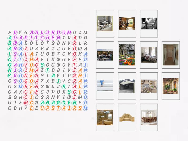 4.1 Places / Rooms - Sopa de letras