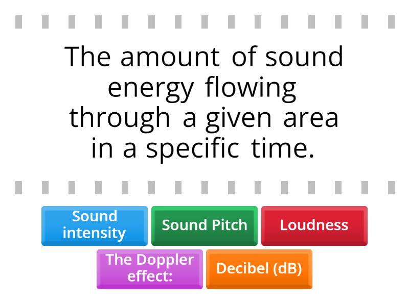 Properties of sound - Find the match
