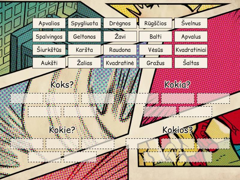 Koks? Kokia? Kokie? Kokios? - Group sort