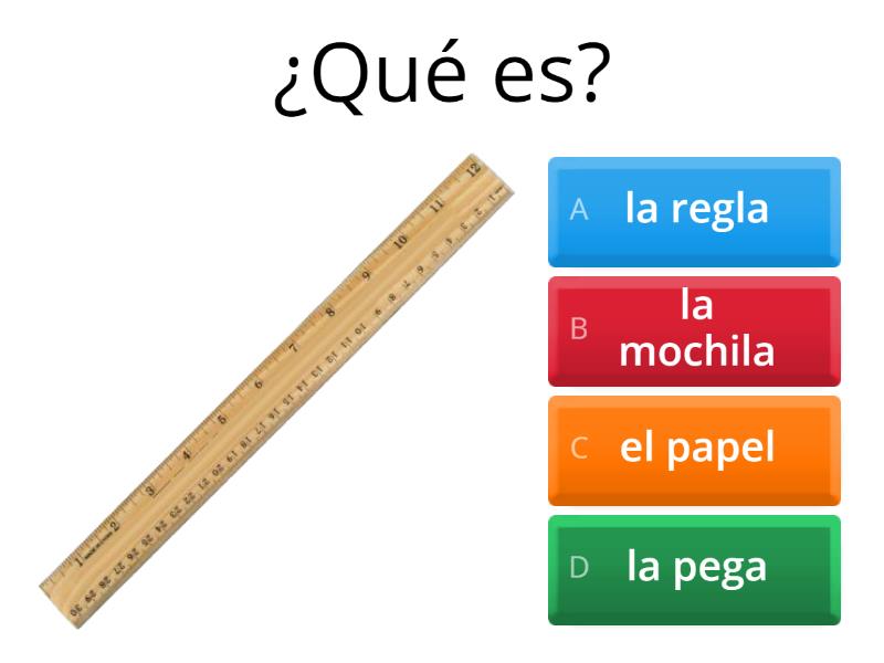 La Escuela: Los materiales - Quiz