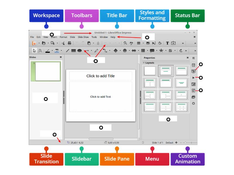 55-LibreOffice Impress Main Windows - Labelled diagram