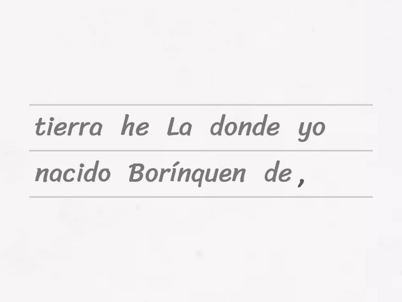 Himno de Puerto Rico - Unjumble
