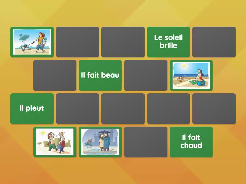 Quel temps il fait? - Matching pairs