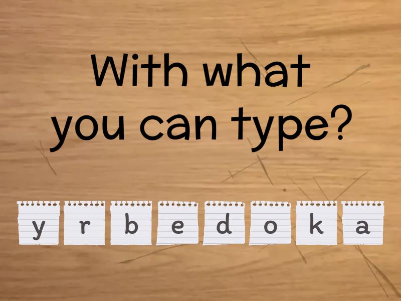 Wordwall game anagram
