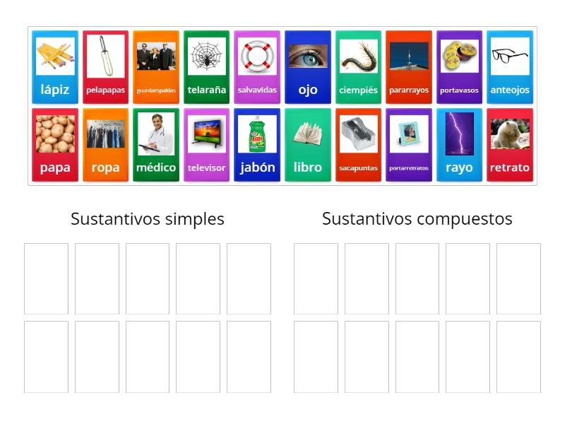 Sustantivos Simples Y Compuestos Group Sort