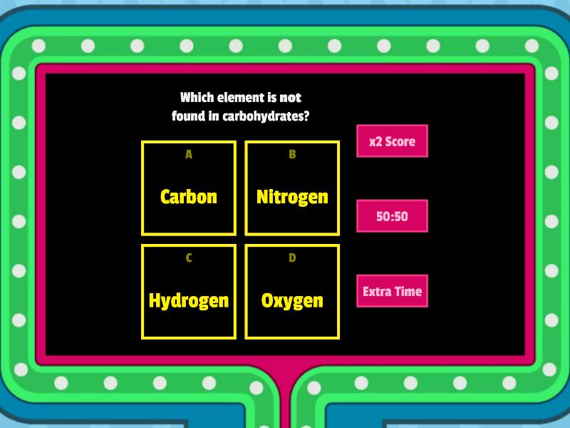 Carbohydrates - Gameshow Quiz