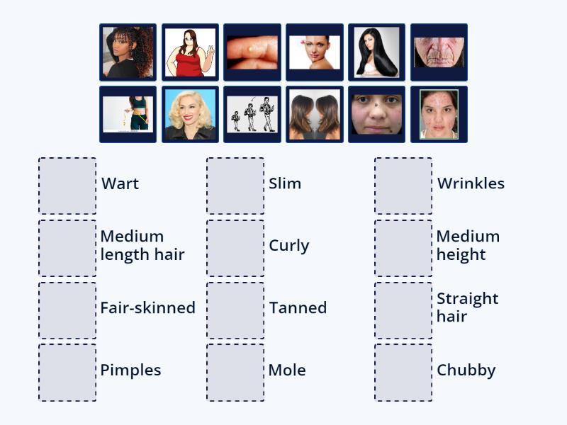 Physical appearance vocabulary - Match up