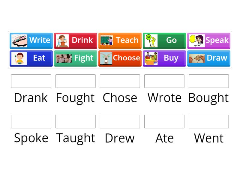 Irregular Verbs in Simple Past Tense - Match up
