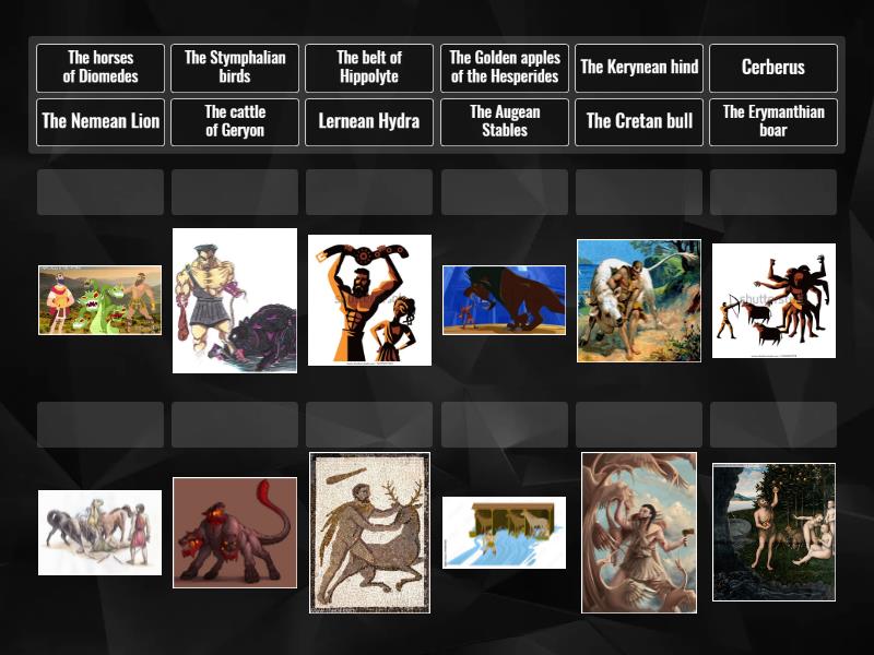 The 12 labours of Hercules - Match up