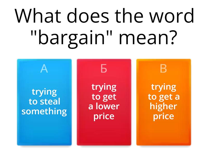 WHAT DOES BARGAIN MEAN FOR KIDS visual data 4