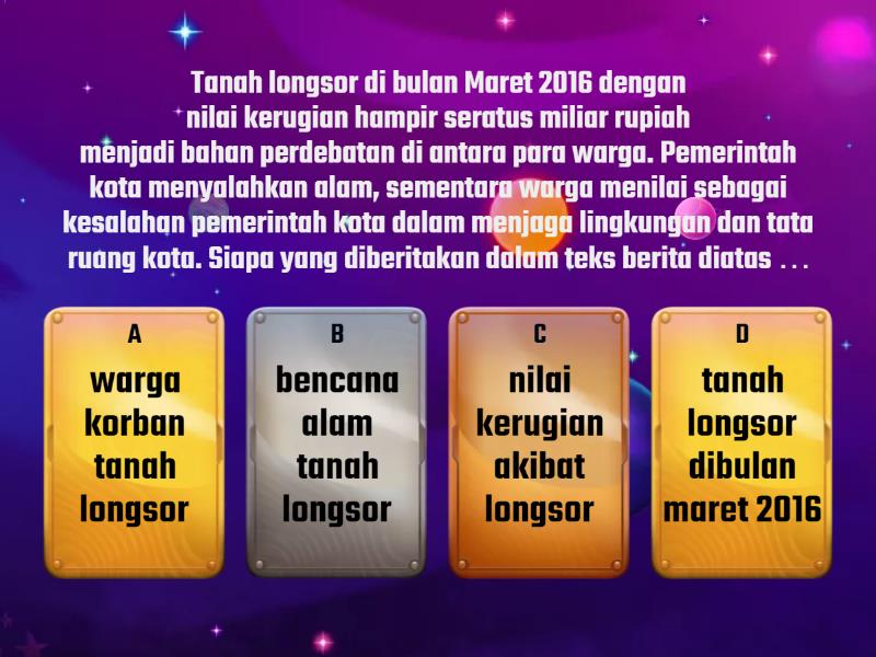 KUIS TEKS BERITA - Quiz