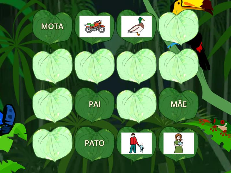 Jogo da memória - imagem/palavra - Combine os pares