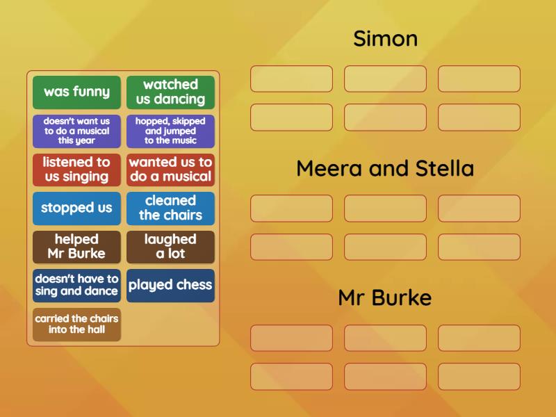 Kid S Box 4 Unit 4 Ex 1 P 36 Group Sort