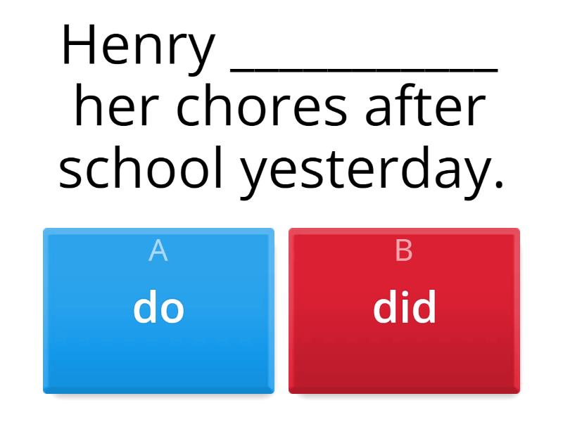 Do or Did - Quiz