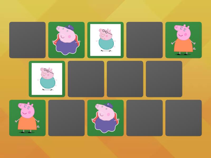 peppa pig family - Matching pairs