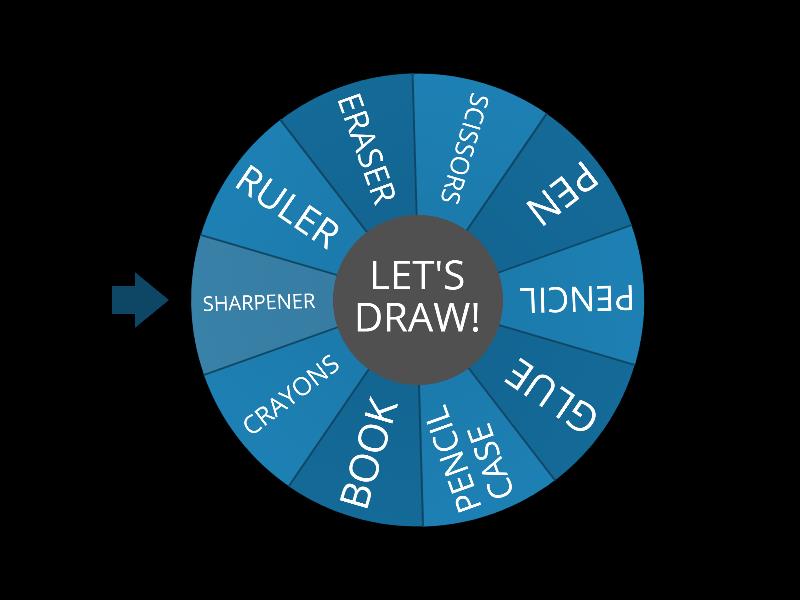 School Objects Wheel - Spin the wheel