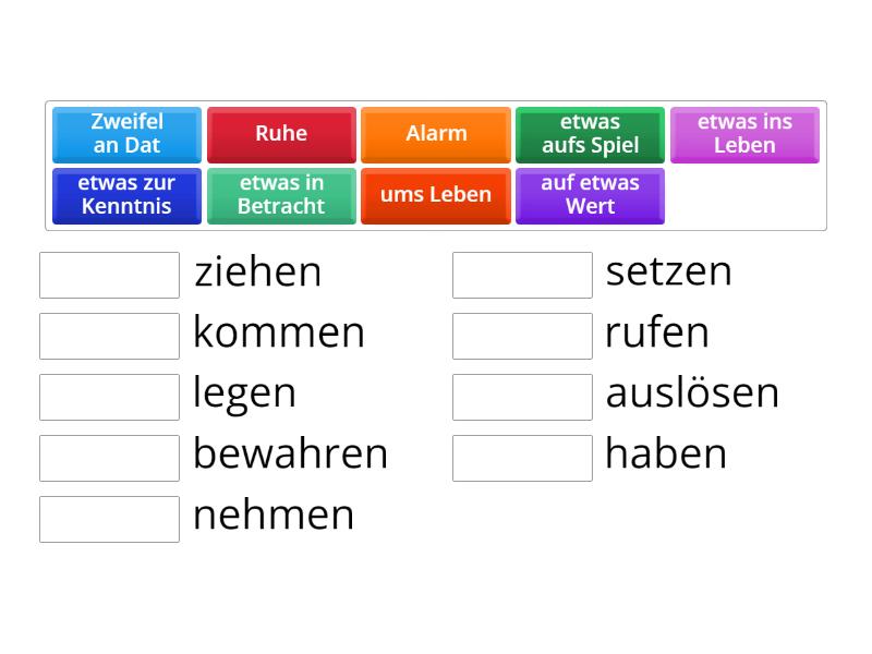 Aspekte B2 L 4.4. Verb- Nomen Verbindungen Extra - Match up