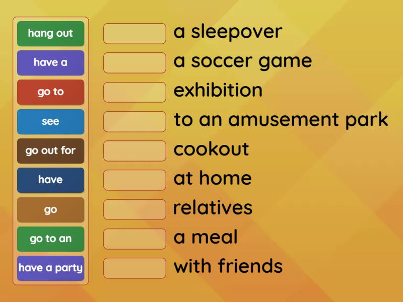 Weekend Plans Match Up