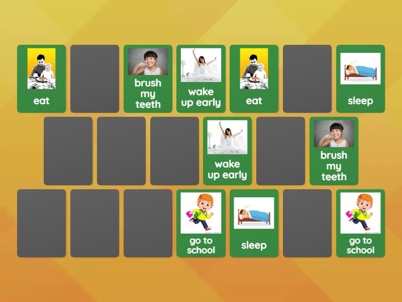 Daily routine - Matching pairs