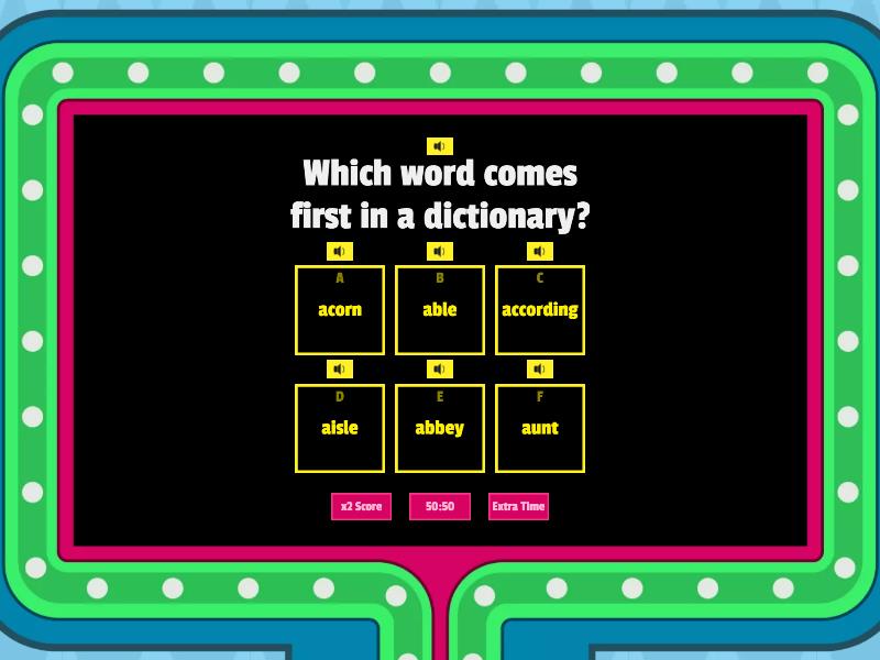 Dictionary Quiz - Gameshow quiz