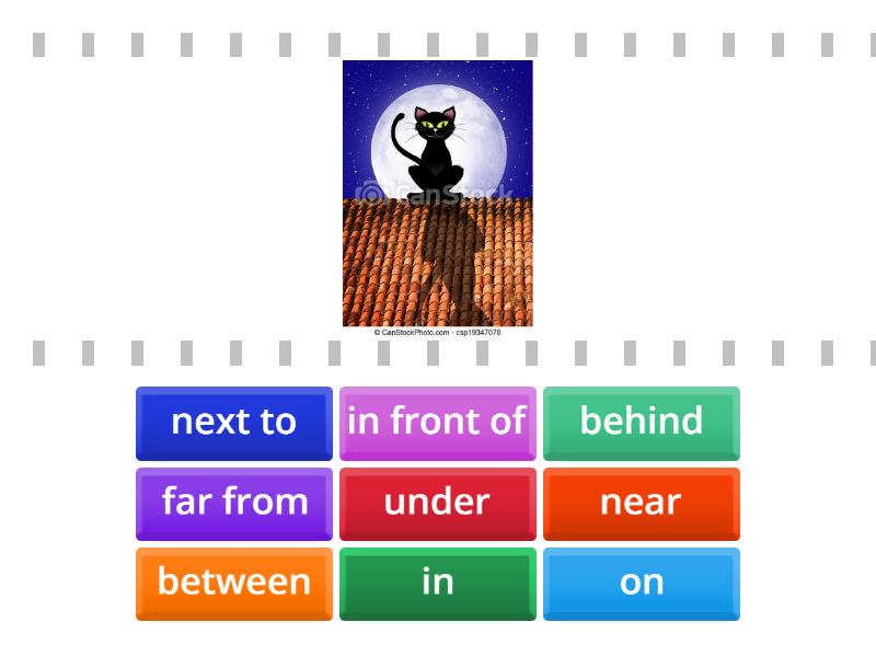 Prepositions of place - Find the match