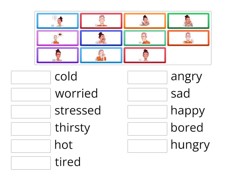 Module 1 Lesson 2C VOCABULARY Feelings - Match up