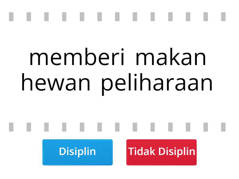 Sikap Disiplin - True or false