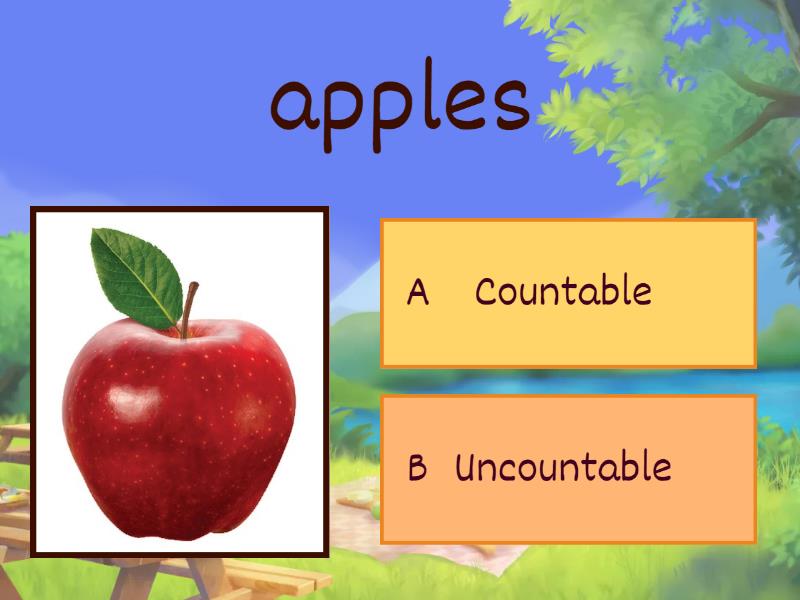 Countable And Uncountable Nouns - Cuestionario