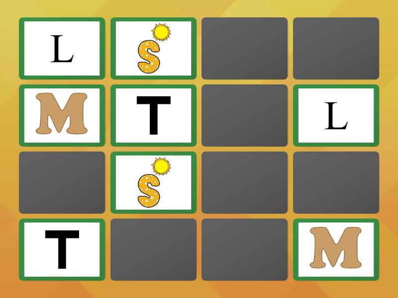 Memorama de letras - Matching pairs