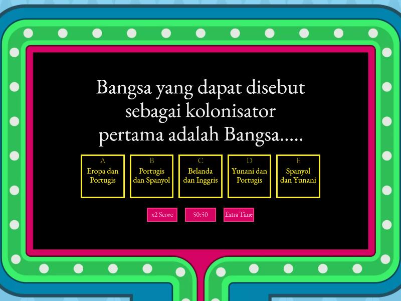 SOAL LATIHAN SEJARAH INDONESIA - Gameshow Quiz