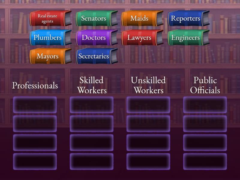 Match the Groups - Occupations - Systemic - LB3 - Ancient Egypt - Group ...