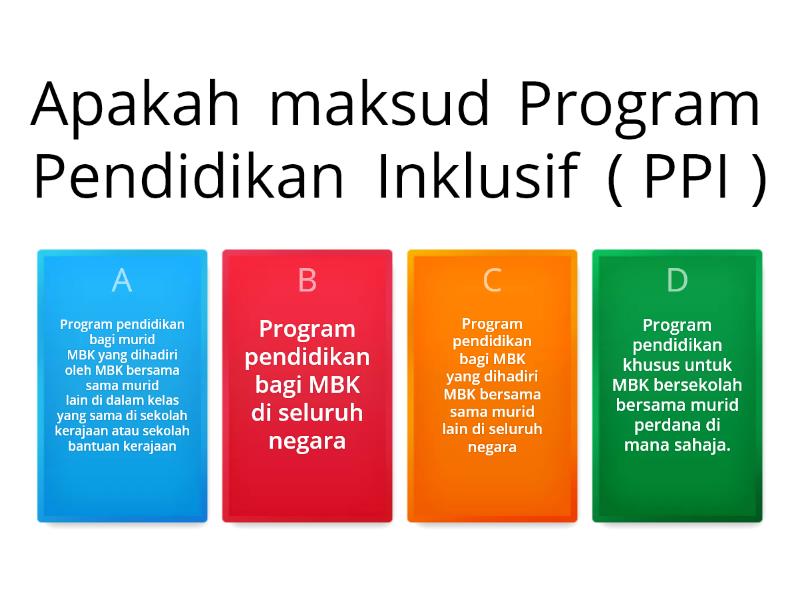 SOALAN GARIS PANDUAN PPI - Quiz