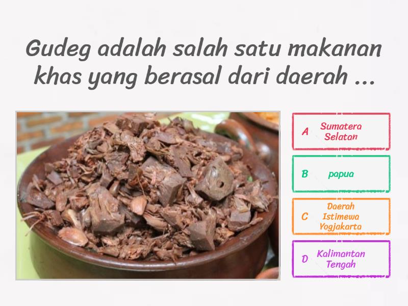 Kuis Makanan Khas - Quiz