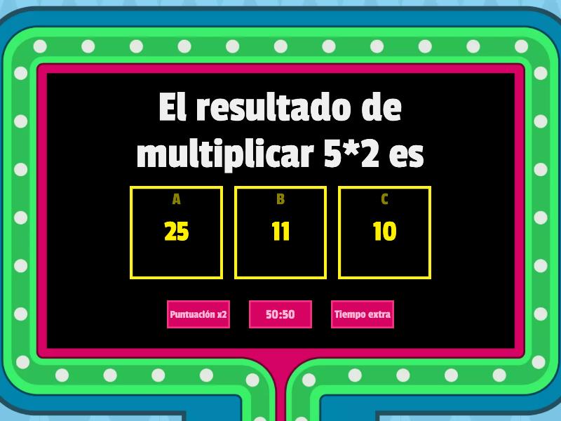 Tablas de multiplicar game show de tv