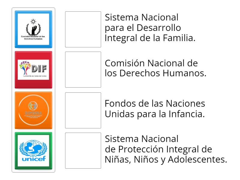 Instituciones que protegen los derechos de los niños y niñas. - Une las ...
