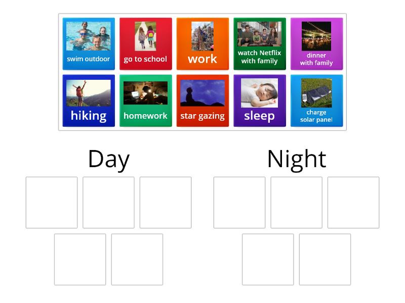 day-and-night-activities-group-sort