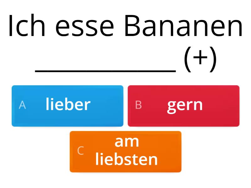 Gern Viel Gut Steigerung - Quiz