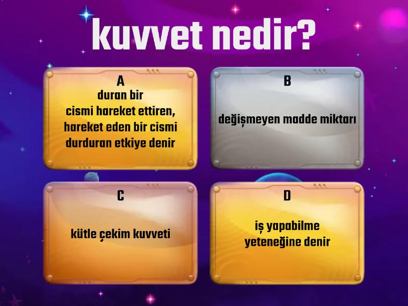 6. Sınıf 3. ünite Fen Bilimleri - Quiz