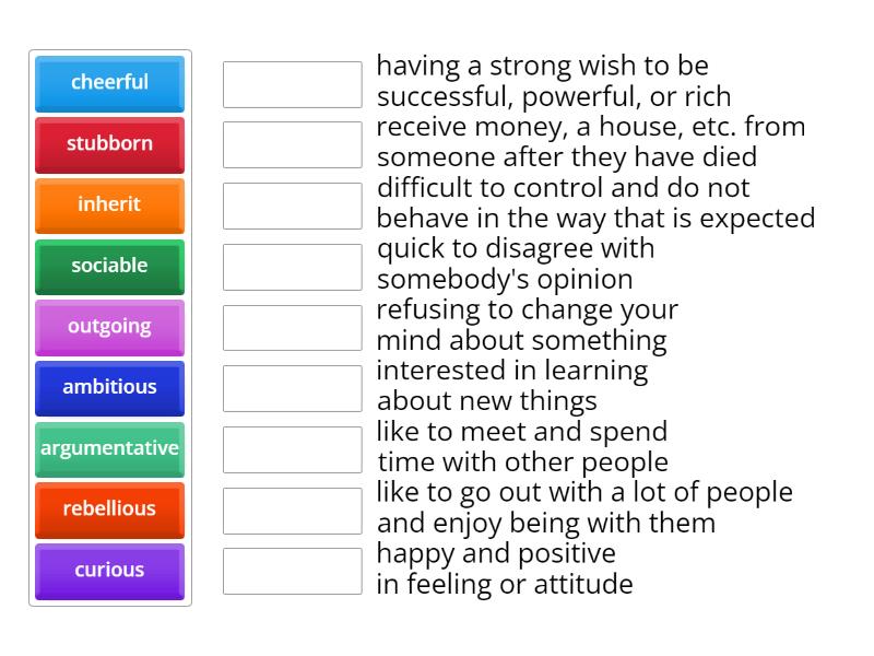 SO.Personality/ Identity - Match up