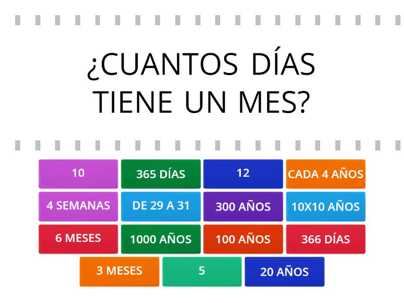 Unidades De Tiempo Mes Trimestre Semestre Etc Cada Oveja Con Su Pareja