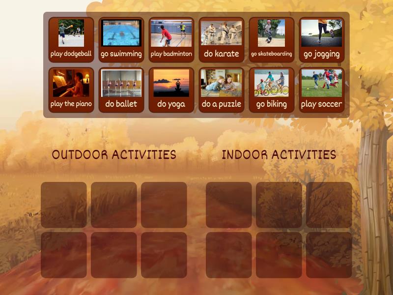 Outdoor / Indoor - Group sort