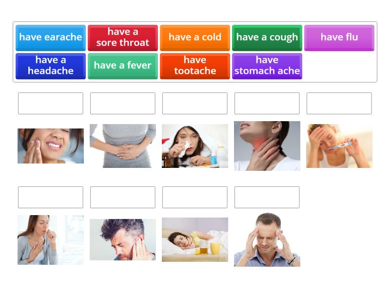 Brainy 6 Unit 6 Illnesses Match Up