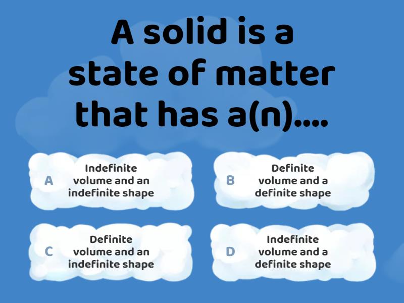 Pre Test States Of Matter - Quiz