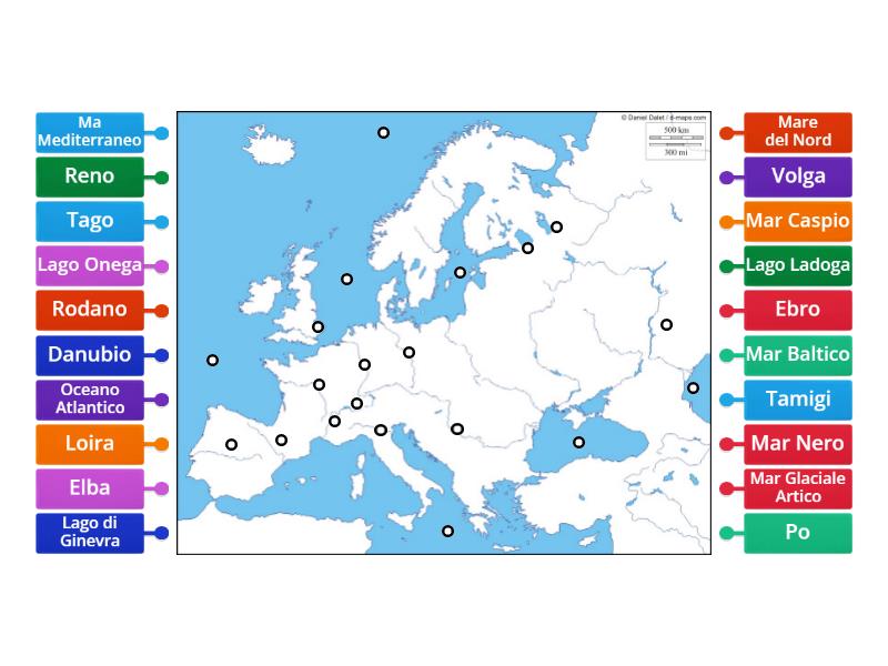 Fiumi Mari E Laghi D Europa Labelled Diagram