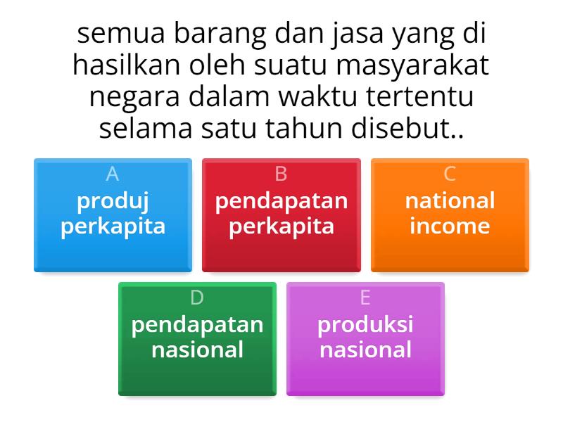 Pendapatan Nasional - Quiz